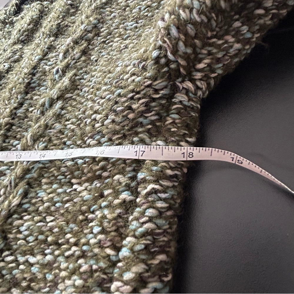 Abercrombie & Fitch Sweater Oversized Women's Green & Blue Marbled Size Medium - Picture 7 of 9